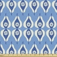 thumbnail image 1 of Floral Fabric by the Yard, Daisy Flowers Ornamental Abstract Little Oval Pear Fruits Bluish Pattern, Upholstery Fabric for Dining Chairs Home Decor Accents, Sea Blue White Blue by Ambesonne, 1 of 5