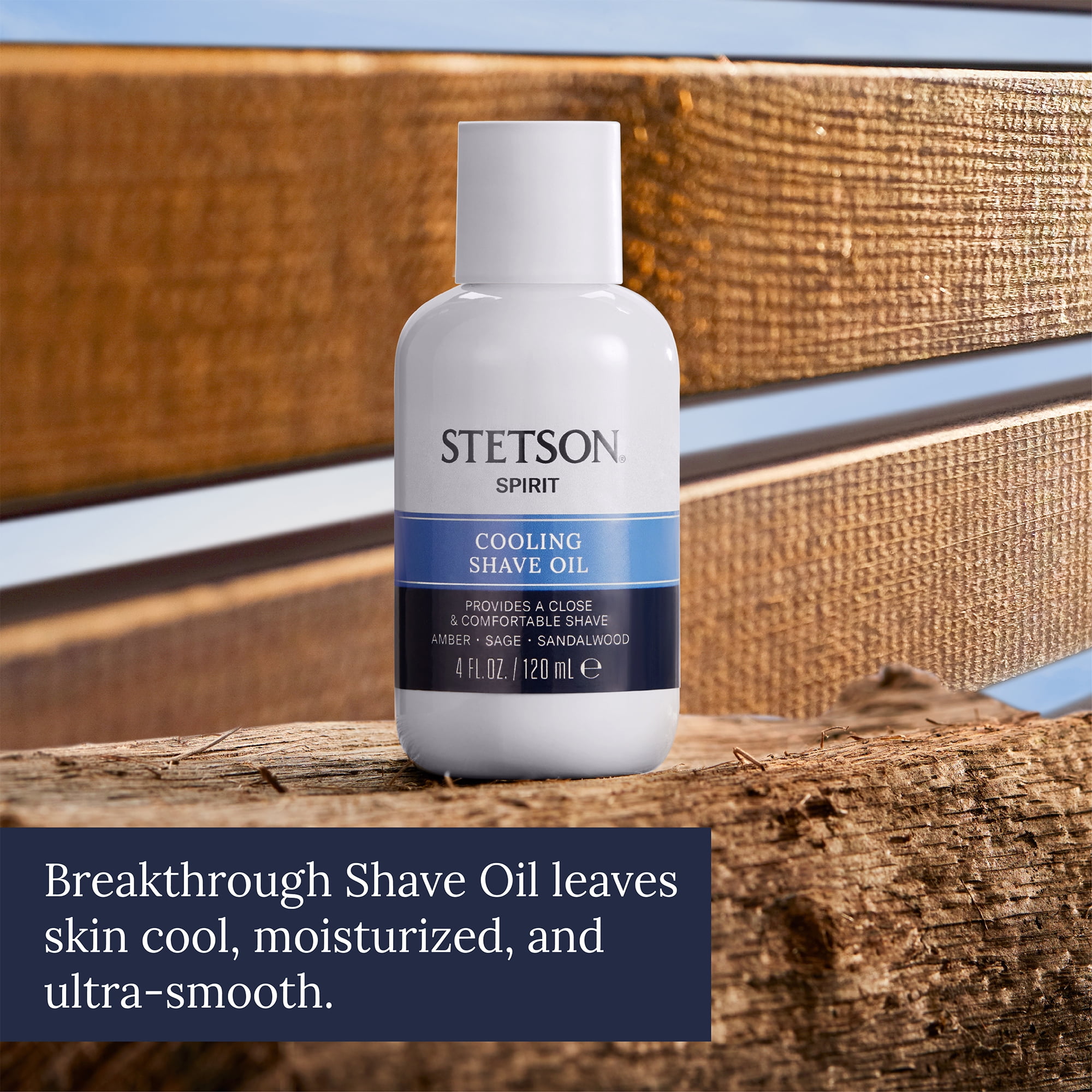 Stetson Spirit Cooling Shave Oil for Men 4.0 fl. oz.