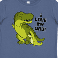 thumbnail image 4 of Inktastic I Love My Dad with Baby and Daddy Tyranasaurus Rex Boys or Girls Baby T-Shirt, 4 of 5