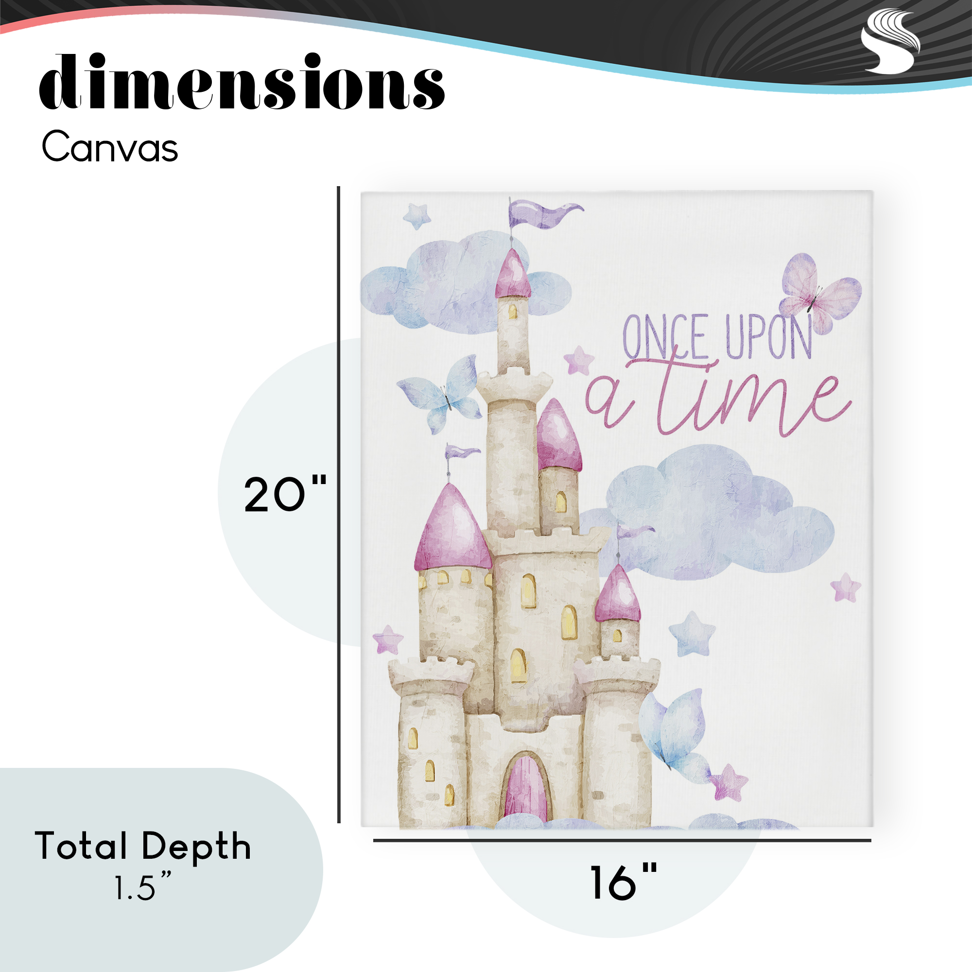 Once Upon A Time Castle Canvas Wall Art, design by Kim Allen
