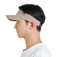 thumbnail image 2 of ZACPNCV Sports Sun Visor for Men Women Lightweight Soft Quick-Dry Visor Hat Packable Tennis Golf Running Visor Khaki Free Size, 2 of 3