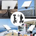 thumbnail image 2 of Aluminum Adjustable Satellite Clamp Mount With 2Ball Head For Mini Satellite Dish Trailer Yacht Poles Installation, 2 of 11