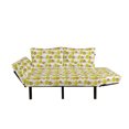 thumbnail image 2 of Hula Girl Futon Couch, Hawaiian Luau Lady Dancing in Grass Skirt Boho Beach Party Print, Daybed with Metal Frame Upholstered Sofa for Living Dorm, Loveseat, Multicolor, by Ambesonne, 2 of 4