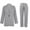 #03 Gray, variant on Womens 2 Piece Outfit Suit Casual Solid Open Front Blazer and Pants Suits Set Long Sleeve Button Formal Jacket Ladies Wedding Guest Elegant Business Office Suit Sets Work Blazers Pants