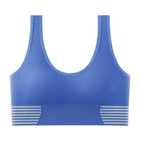 Generic Strappy Sports Bra for Women Padded Push Up Sports Bra Athletic Running Sports Bra Workout Bra Yoga Bra