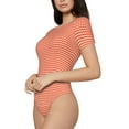 thumbnail image 2 of Gaeub Orange Gingham Women'S Short Sleeve One Piece Swimsuit Sexy High-Waisted Bodysuit For Swimming, Beach, Sports - Xx-Large, 2 of 9
