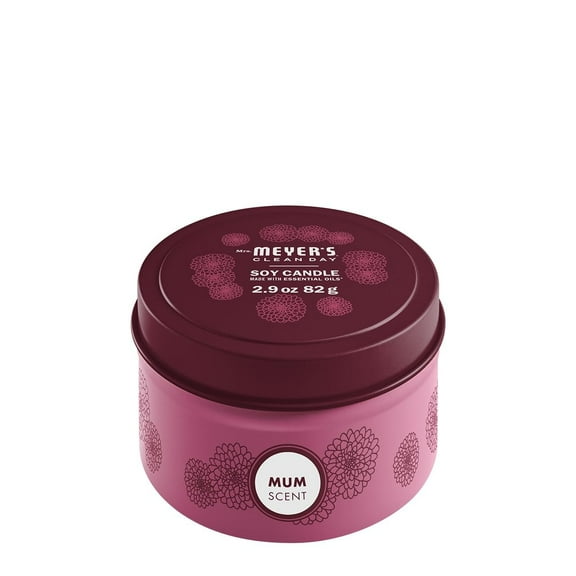 Mrs. Meyer's Tin Candle Mum Scent - Container Candle - Single Piece, 2.9 oz