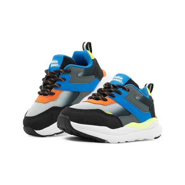 Tenis Niño Bubble Gummers® Negro/Rey Solid Antiderrapante 16