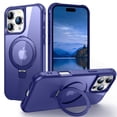 thumbnail image 1 of Magnetic for iPhone 16 Pro Max Case [Compatible with Mag-safe] with Stand, [Military Grade Drop Protection] Shockproof Translucent Back Slim Protective, 1 of 10