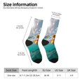 thumbnail image 2 of KLL Underwater Swimming Duck Print Cool Socks Men's Women's Crew Socks Funny Crazy Novelty Stockings, 2 of 6