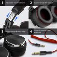 thumbnail image 4 of OneOdio Pro 50 Studio Headphones, Black + T8 USB Wired Headphones, 4 of 12