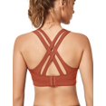 thumbnail image 1 of Sujetador deportivo Yvette High Impact, espalda cruzada, naranja y rojo L, 1 of 9