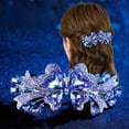 thumbnail image 4 of New Korean Colorful Crystal Butterfly Spring Hairpin Zircon Alloy Top Clip Horizontal Clip Elegant Women's Fashion Hair Jewelry, 4 of 10