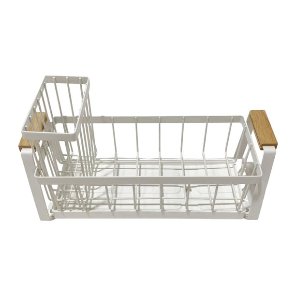 Soporte para esponja para fregadero de cocina, organizador de esponjas para encimera, resistente al óxido Blanco