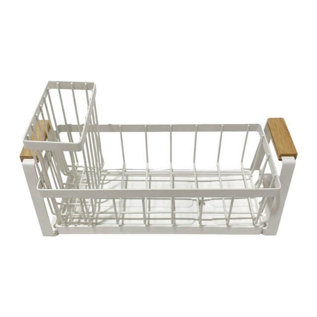 Soporte para esponja para fregadero de cocina, organizador de esponjas para encimera, resistente al óxido Blanco