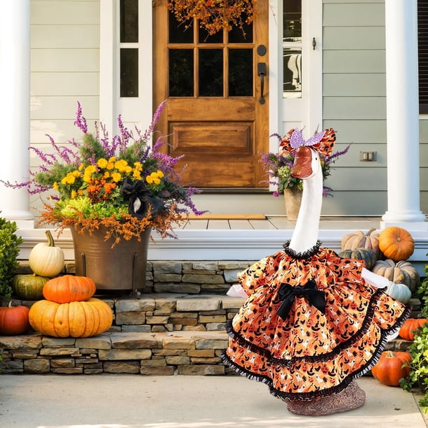 Disfraz de Ganso para Halloween (Para Gansos de 58 Cm) | Impermeable y Resistente a La Decoloración | Ideal para Pascua y Halloween | Conjunto de Decoración Festiva para El Jardín, Fácil de Usar