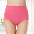 thumbnail image 2 of Tungbrin High Waist Underwear for Women Period Seamless Leakproof Solid Color Underwear Soft Stretch Comfy Briefs, 2 of 5