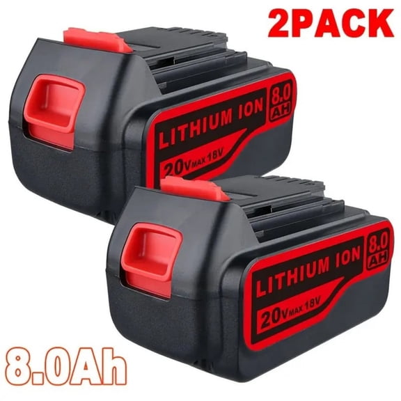 8.0Ah 20V 2pack LB2X4020 Lithium Ion Replacement Battery for B&D Universally Compatible with 20V LBXR20 LB20 LBX20 LBXR2020-OPE LBXR20B-2 LB2X4020