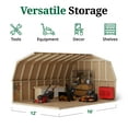 thumbnail image 6 of Little Cottage Co. 12x16 Value Gambrel Barn with 4 ft. Sidewalls with Floor, Outdoor Wood Storage Shed Do-It-Yourself Precut Kit, 6 of 14