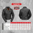 thumbnail image 3 of First Mfg Co - Scarlett Star - Women's Motorcycle Biker Riding Black Leather Jacket - Extra Small - Action Back Adjustable Collar Thermal Liner, 3 of 4