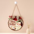 thumbnail image 2 of Santa Snowmen Christmas Wooden Door Sign Fashion Simple Holiday Decoration for Indoor Outdoor, 2 of 5