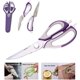 thumbnail image 5 of (purple)Multifunction Kitchen Food Scissors, Detachable Stainless Steel Heavy Duty Culinary Scissors, 7-in-1 Household Shears with Magnetic Holder, fo, 5 of 5