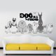 thumbnail image 1 of Perros de pared Patrón PVC Impermeable Sala de estar Arte Pegatinas Calcomanías Hugtrwg Para estrenar, 1 of 5