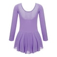 thumbnail image 2 of CHICTRY Girls Short Sleeves Tutu Ballet Dance Dress Gymnastic Training Leotard Purple-A 120, 2 of 7