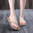 thumbnail image 2 of 2025 Clearance Items under $5 asdoklhq Womens Shoes Clearance Under $20Seaside Imitation Straw Flip Flops Flat Beach Flip Flops, 2 of 8