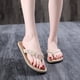 thumbnail image 1 of Chanclas de paja de imitación de playa de verano para mujer Chanclas de playa planas de moda Wmkox8yii  hj789, 1 of 8