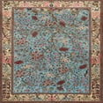 thumbnail image 1 of Ahgly Company Machine Washable Indoor Square Traditional Dark Goldray Area Rugs, 4' Square, 1 of 7