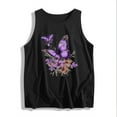 thumbnail image 4 of Tank Tops for Women Summer Casual Round Neck Short Sleeved Printed Graphic Tees Loose Sleeveless T Shirt, 4 of 4
