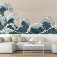 thumbnail image 2 of Idea4wall 6pcs Kobe River Japanese Style Stick Wallpaper Removable Wall Murals Large Wall Stickers for Home Decoration, 72"x144", 2 of 5