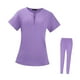 thumbnail image 3 of Uniformes de hospital, conjunto de uniforme de hospital, camisetas de cuello redondo, pantalones deportivos, ropa con bolsillos XL, 3 of 9
