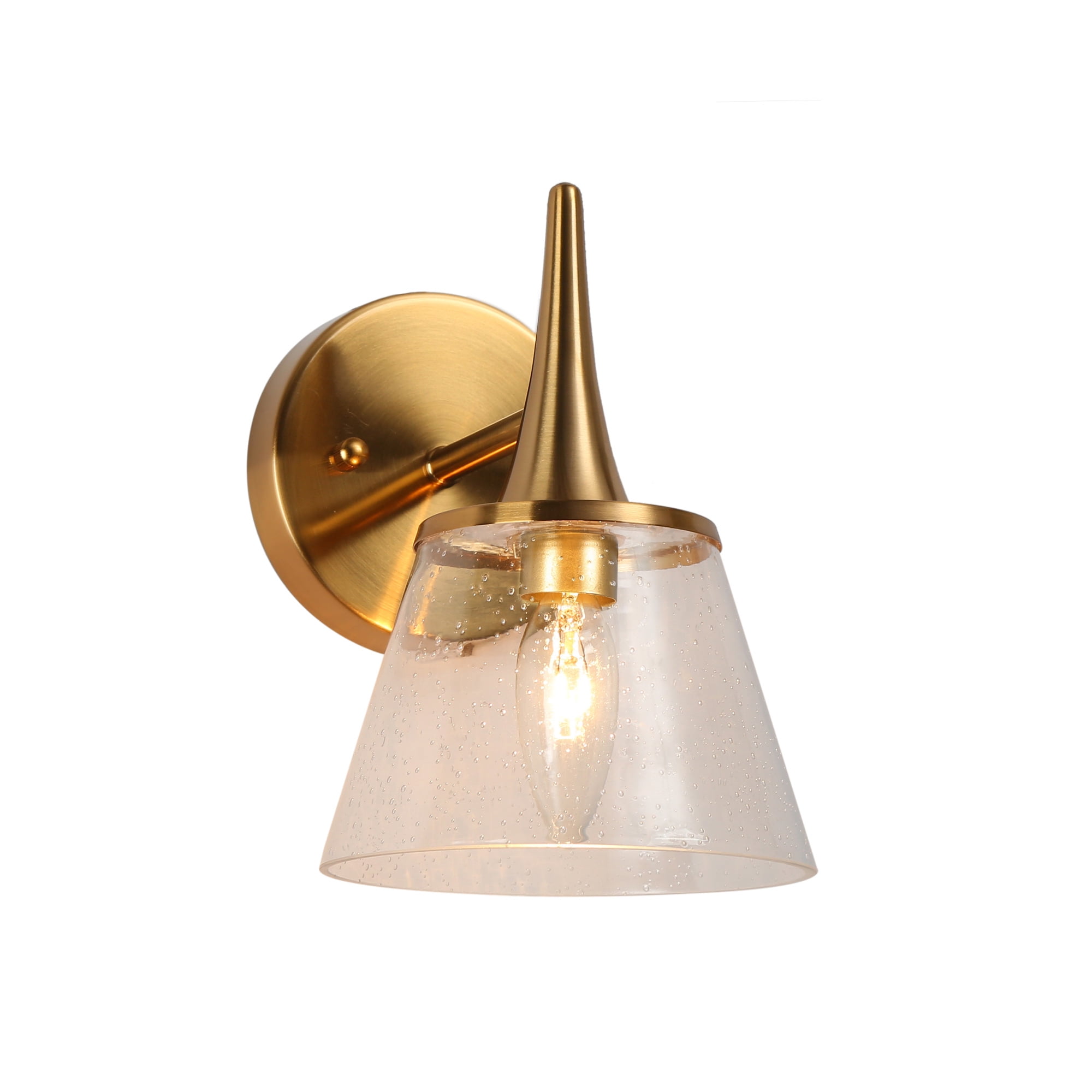 LNC Quoridan 5.9-in W 1-Light Polished Brass Modern/Contemporary LED Wall Sconce