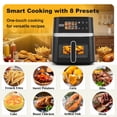 thumbnail image 5 of Bluebow 8QT Air Fryer, 8-in-1 Presets Electric Hot Oven with Digital LED Touchscreen, Non-stick Dishwasher-Safe Basket, Easy View Window, Black, 5 of 7