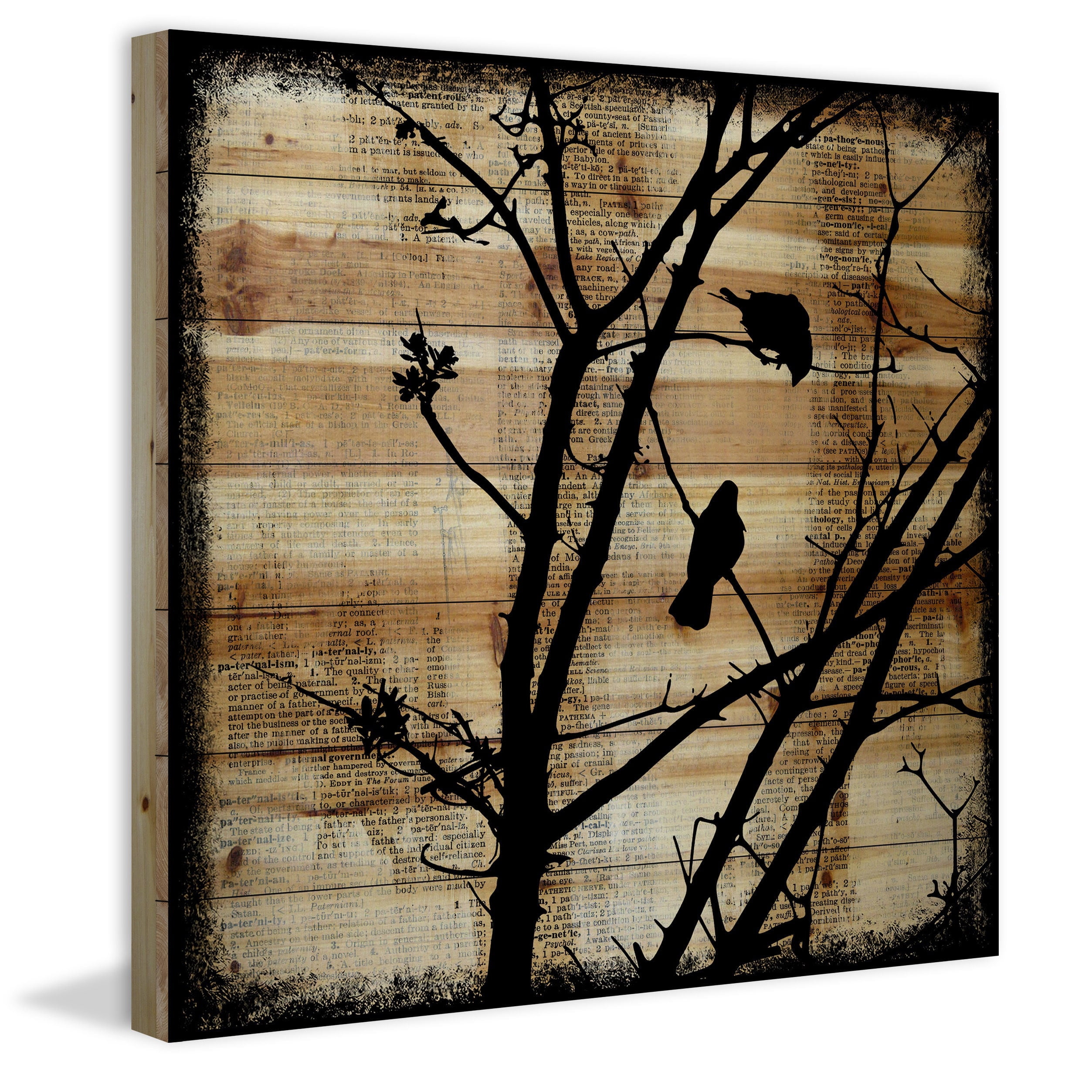 Marmont Hill "Upstairs Neighbor" by Vicki Butler Painting Print on Natural Pine Wood