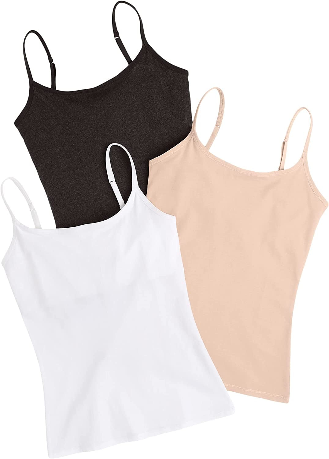 Pact Organic Cotton Shelf Bra Camisole 3 Pack 0814