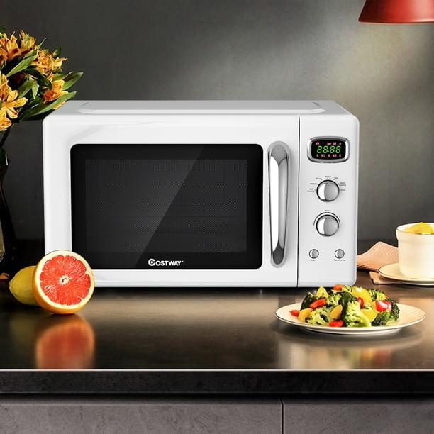 Costway Retro Microwave - Sleek microwave for ecommerce - Walmart