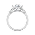 thumbnail image 3 of Irving - Moissanite Princess Cut Lab Diamond Engagement Ring With Tapered Baguette Sidestones, 3 of 4