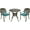 Ocean Blue, variant on MEETWARM 3 Piece Patio Bistro Set, Outdoor All-Weather Cast Aluminum Dining Furniture Set Includes 2 Chairs with Cushions and a 31” Round Table with Umbrella Hole for Garden Deck