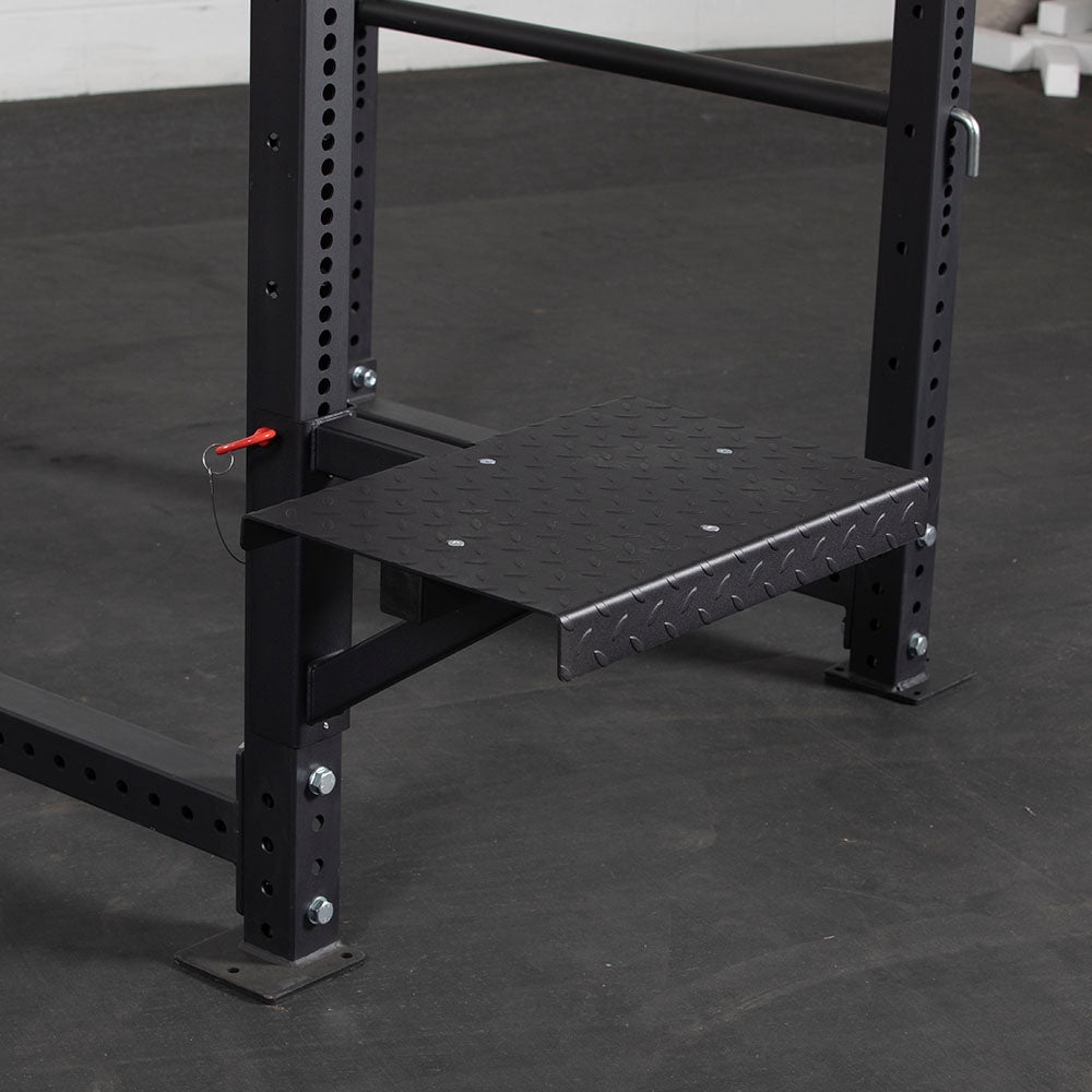 Titan Fitness X-3 Series Rack Mounted Step-Up Platform, 22" x 15" Diamond Plate Steel Step, Adjustable Power Rack Attachment for Step-Ups, Plyometrics & Strength Training, 550 LB Capacity