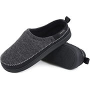 Men's Comfy Knit Terry Lined Slippers with Memory Foam