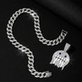 thumbnail image 4 of Hip Hop Cuban Chains Cold Face Pendant Diamond Cuban Necklace for Men and Women 15mm Necklaces Jewelry Iced Out Bling Chain, 4 of 6