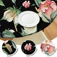 thumbnail image 4 of Round Fitted Tablecloth with Elastic Edges Fits 45"-52" Round Tables Pioneer Colorful Floral Waterproof Table Cover Washable Indoor and Outdoor for Party Kitchen Dinner Banquet Patio Picnic, 4 of 7