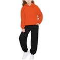 thumbnail image 3 of Swuxness Toddler Long Sleeve Sweatshirts 2-Piece Suits Contrast Hooded Long Pants Trendy Wear, 3 of 5