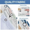 thumbnail image 4 of Fish Shower Curtain Nautical Beach Fishing Designer Boys Kids Teen Navy White Coastal Beachy Theme Ocean Sea Lake Blue Red Green Gray Yellow Home Bathroom Decor Bathtub Set, 72x72, Colorful, 4 of 6