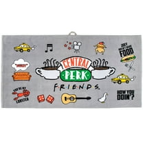 Friends Oversized Kids Towel with Hanging Loop, Cotton, Gray, Warner Bros