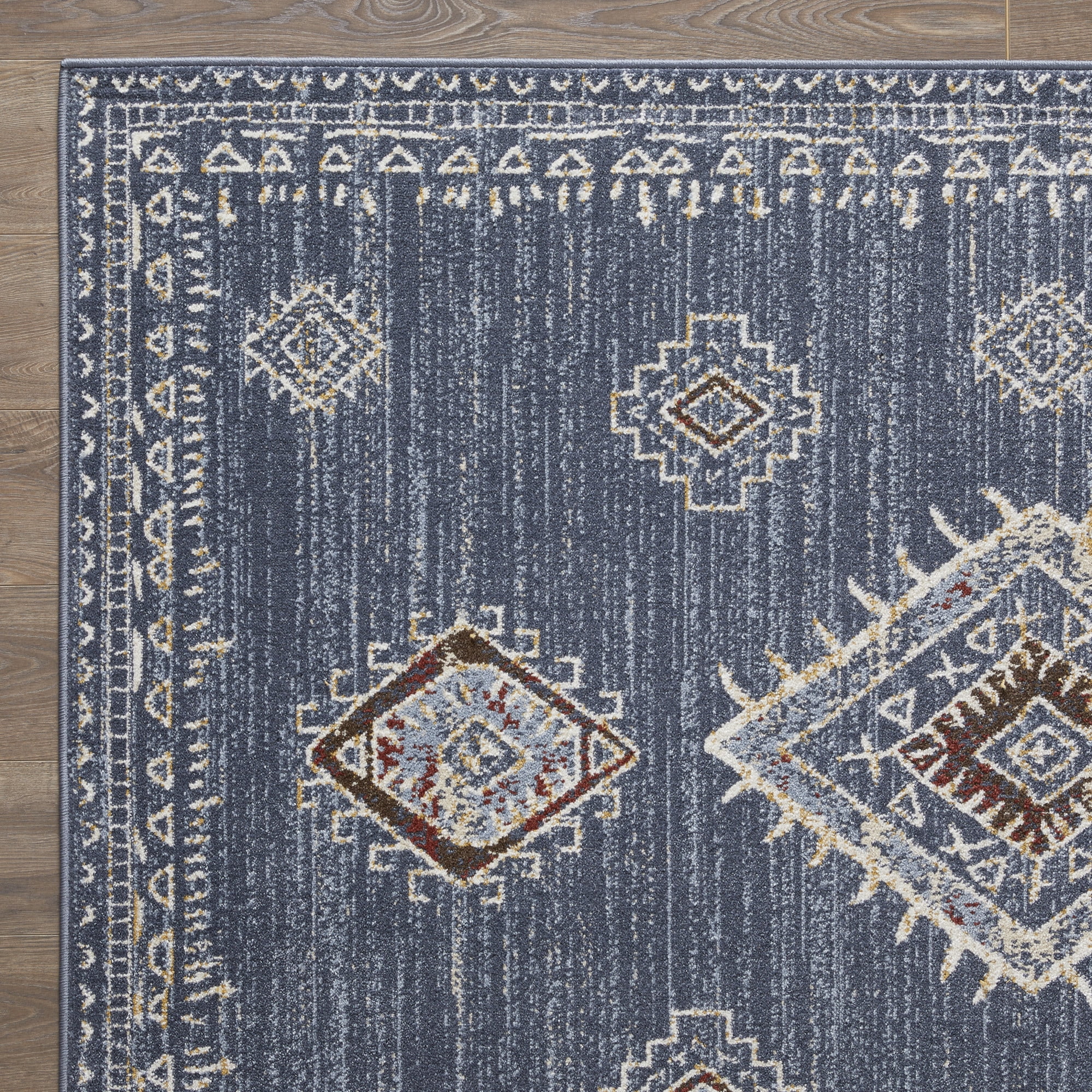 Loomaknoti Alsbrooke Temarnie 5' x 7' Blue Oriental Indoor Area Rug