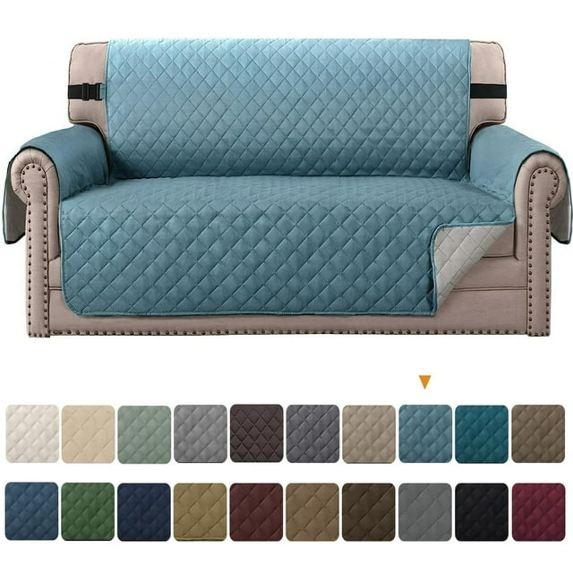 JUNWELL 100% Waterproof Sofa Cover Machine Washable Couch Cover Non Slip Furniture Protector Slipcover for Dogs Children Pets Oversized Sofa Brown